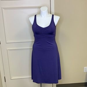 Prana XL Rebecca pinstripe cross-cross back dress